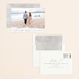 "Torn Texture" - Save the Dates in Parchment by Everett Paper Goods - Assembled