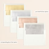 "Torn Texture" - Save the Dates in Parchment by Everett Paper Goods - Envelope Liner Options