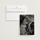 "Swoop" - Save the Dates in Pearl by Everett Paper Goods - Save the Date with Envelope