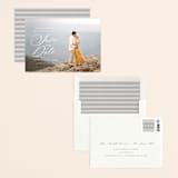 "smoky script" - Save the Dates in Snow by Sarah Curry - Assembled