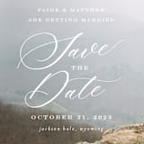 "smoky script" - Save the Dates in Snow by Sarah Curry - Detail