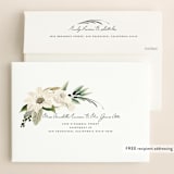 "Botanical Ring" - Save the Dates in Ivory by Susan Moyal - FREE Recipient Addressing