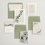 "Watermark" - Save the Dates in Taupe by Kaydi Bishop - Matching Invitation Suite
