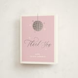 "Discotheque" - Sweet Sixteen Party Thank You Cards in Blush by Yolanda Mariak Chendak - Front