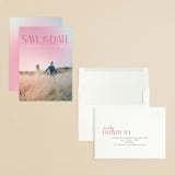 "Wheat Field" - Save the Dates in Magenta by Anna Elder - Assembled