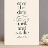"Stacked Up" - Save the Dates in Buttercream by Inkblot Design - Front