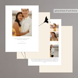 "Stacked Up" - Save the Dates in Buttercream by Inkblot Design - Back of Card Options