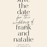 "Stacked Up" - Save the Dates in Buttercream by Inkblot Design - Detail