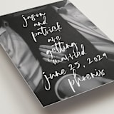 "Oh By the Way" - Save the Dates in Marshmallow by Keen Peachy - Detail