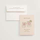 "Cheers!" - Save the Dates in Sand by Becca Robinson - Save the Date with Envelope