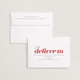 "vows and cake" - Save the Dates in Coral by Laura Hamm - FREE Recipient Addressing