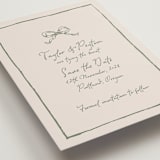 "ribbon bow drawing" - Save the Dates in Moss by Cass Loh - Detail