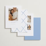 "handdrawn wavy frame" - Save the Dates in Dusty Blue by Cass Loh - Back of Card Options