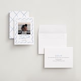 "handdrawn wavy frame" - Save the Dates in Dusty Blue by Cass Loh - Assembled