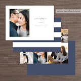 "Down by the Sea" - Save the Dates in Marine by Sandra Picco Design - Back of Card Options