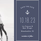 "Down by the Sea" - Save the Dates in Marine by Sandra Picco Design - Detail