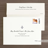 "Down by the Sea" - Save the Dates in Marine by Sandra Picco Design - FREE Recipient Addressing