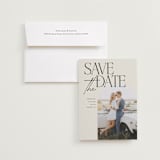 "Penelope" - Save the Dates in Ecru by Morgan Kendall - Save the Date with Envelope
