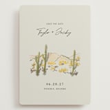 "desert crayon drawing" - Save the Dates in Olive by Cass Loh - Front