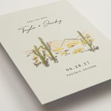 "desert crayon drawing" - Save the Dates in Olive by Cass Loh - Detail