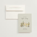 "desert crayon drawing" - Save the Dates in Olive by Cass Loh - Save the Date with Envelope
