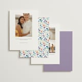 "wildflowers crest" - Save the Dates in Lavender by Cass Loh - Back of Card Options