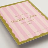 "Paris" - Save the Dates in Macaron by Pink House Press - Detail