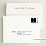 "Contemporary Date" - Save the Dates in Pearl by Katy Shen - FREE Recipient Addressing