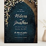 "Outside" - Save the Dates in Navy by Rebecca Bowen - Front