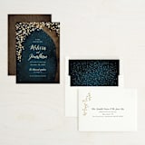 "Outside" - Save the Dates in Navy by Rebecca Bowen - Assembled