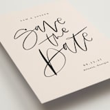 "Brushpen" - Save the Dates in Cream by Kristen Smith - Detail