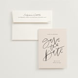 "Brushpen" - Save the Dates in Cream by Kristen Smith - Save the Date with Envelope