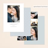 "Minimalism" - Save the Dates in Ivory by Shannon Chen of Four Wet Feet Studio - Back of Card Options