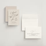 "Mirin" - Save the Dates in Linen by Kate Ahn - Assembled