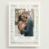 "Vintage Sketched" - Save the Dates in Wisteria by Jenna Holcomb - Front