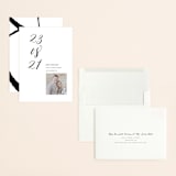 "Swiss Minimal" - Save the Dates in Tuxedo by Eleanor Mayrhofer - Assembled