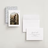 "Romantic Script" - Save the Dates in Meringue by Carolyn MacLaren - Assembled