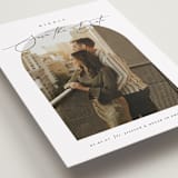 "Romantic Script" - Save the Dates in Meringue by Carolyn MacLaren - Detail