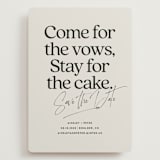 "Stay for Cake" - Save the Dates in Dark Chocolate by Jackie Crawford - Front