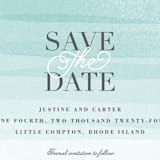 "Old Post Road" - Save the Dates in Sea Salt by Jennifer Wick - Detail
