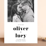 "Modern Simplicity" - Save the Dates in Monochrome by Hudson meet Rose - Front