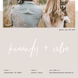 "colorblock script" - Save the Dates in Latte by carla san roman - Detail