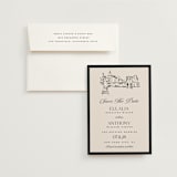 "NYC Skyline" - Save the Dates in Halo by Teju Reval - Save the Date with Envelope