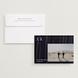 "Initially Yours" - Save the Dates in Onyx by Merian - Save the Date with Envelope