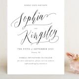 "Nothing Compares To You" - Save the Dates in Cream by Design Lotus - Front