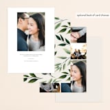 "Botanical Ring" - Save the Dates in Ivory by Susan Moyal - Back of Card Options