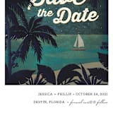 "At Dusk" - Save the Dates in Bark by Rebecca Bowen - Detail