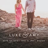 "Genteel" - Save the Dates in Mist by Sarah Curry - Detail