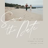"Wayfarer" - Save the Dates in Sand by Robert and Stella - Detail