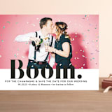 "BOOM Pop the Champagne" - Save the Dates in Midnight by Erika Firm - Front